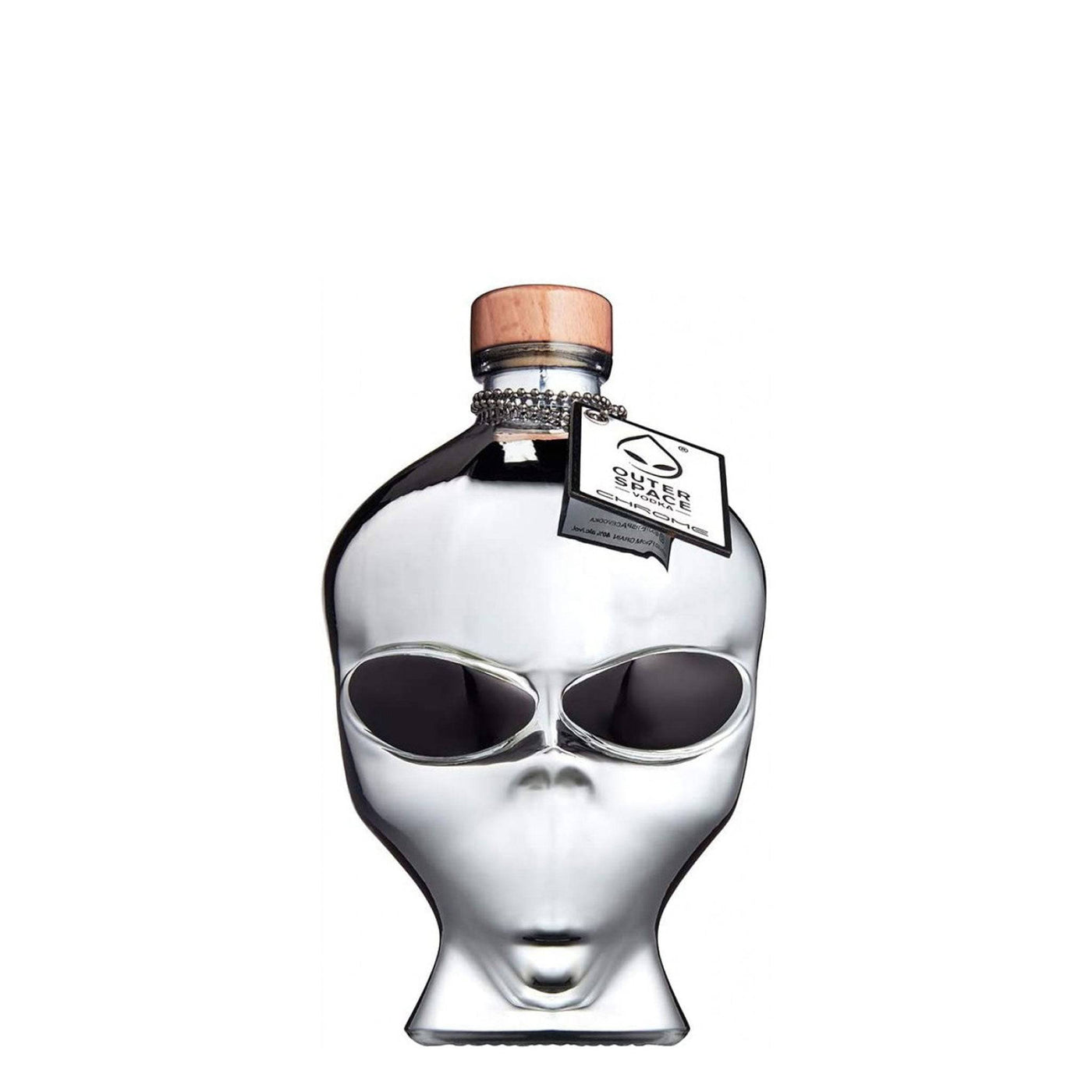 Outerspace Alien Head Chrome Edition Vodka